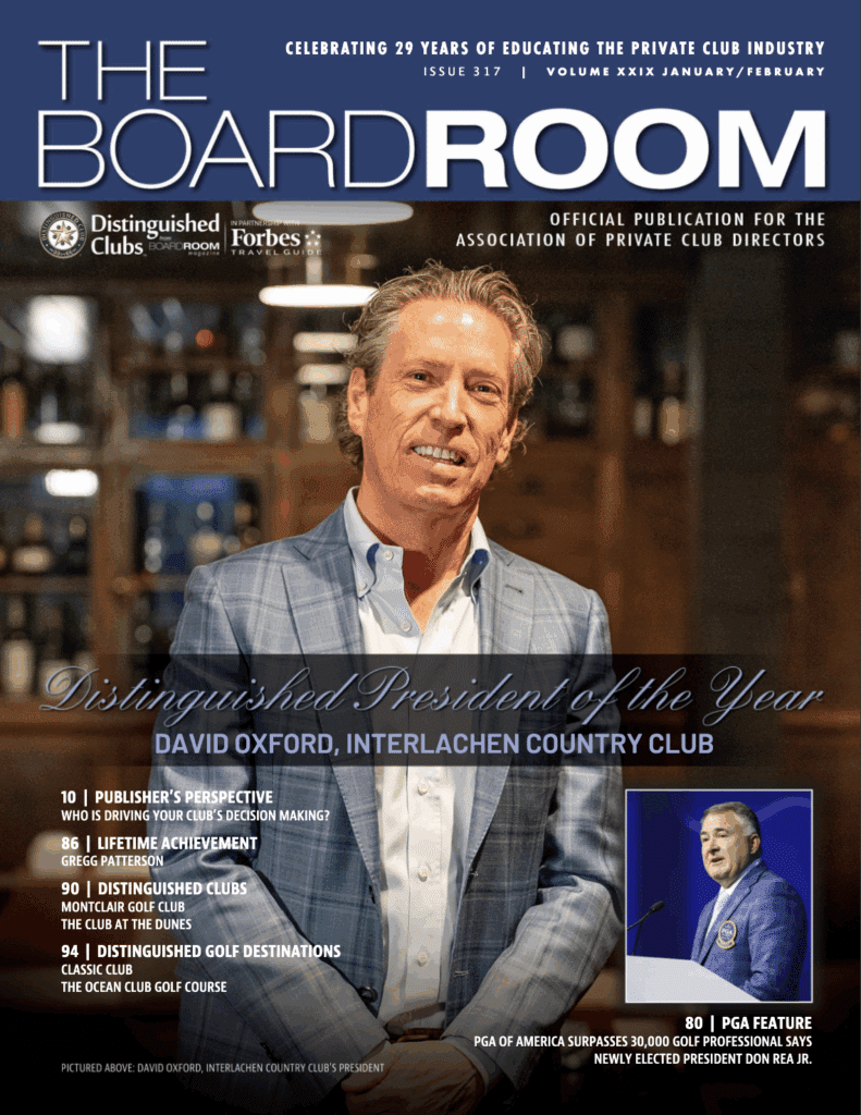 BoardRoom magazine cover featuring David Dorfman with article titled “Distinguished President of the Year.”